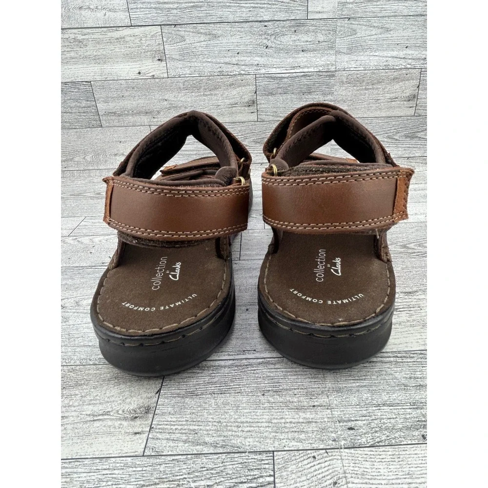 Clarks Malone Shore‎ Mens Tan Leather Sandals Size 13 M 261481047120